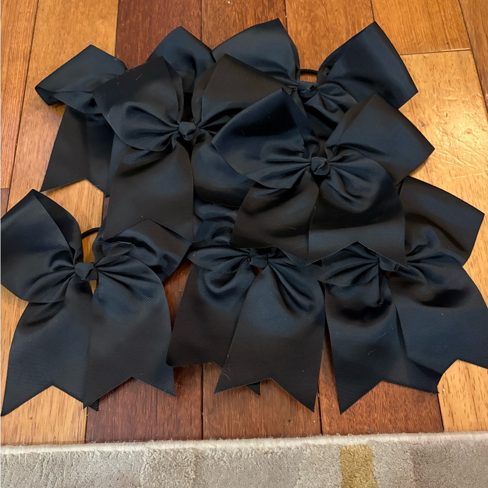 Chic Black Hair Bows Set